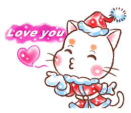 Orange Orange cat- Merry Christmas sticker #13742592