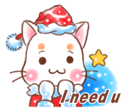 Orange Orange cat- Merry Christmas sticker #13742596