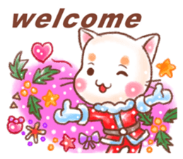 Orange Orange cat- Merry Christmas sticker #13742601