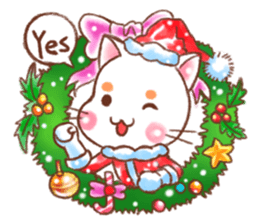 Orange Orange cat- Merry Christmas sticker #13742604