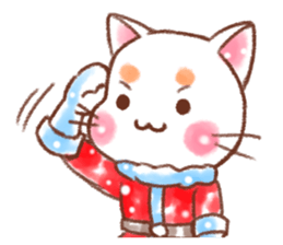 Orange Orange cat- Merry Christmas sticker #13742605