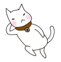 A white cat Goni. sticker #13742606