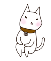 A white cat Goni. sticker #13742609