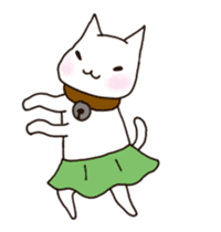 A white cat Goni. sticker #13742610