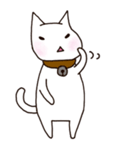 A white cat Goni. sticker #13742612