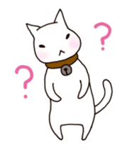 A white cat Goni. sticker #13742614