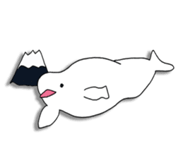 Beluga whales traveling Japan sticker #13743718