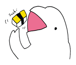 Beluga whales traveling Japan sticker #13743719