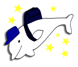 Beluga whales traveling Japan sticker #13743733