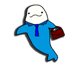 Beluga whales traveling Japan sticker #13743739