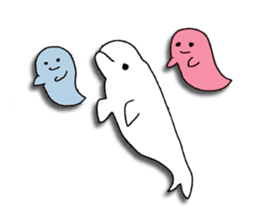 Beluga whales traveling Japan sticker #13743741