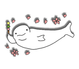Beluga whales traveling Japan sticker #13743744