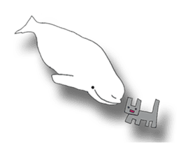 Beluga whales traveling Japan sticker #13743746