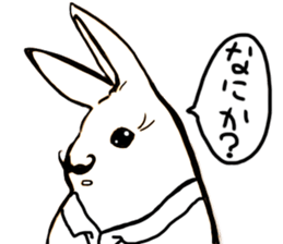 Dandy beard rabbit sticker #13743790