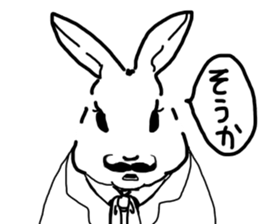 Dandy beard rabbit sticker #13743791