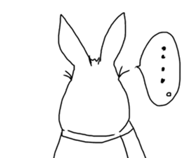 Dandy beard rabbit sticker #13743792