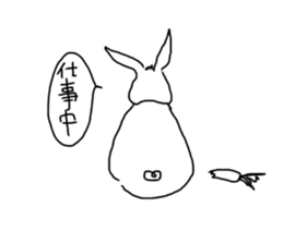 Dandy beard rabbit sticker #13743793