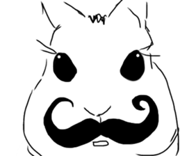 Dandy beard rabbit sticker #13743795