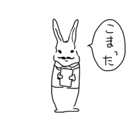 Dandy beard rabbit sticker #13743796