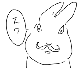 Dandy beard rabbit sticker #13743797