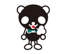 white&black panda which moves sticker #13747023