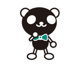 white&black panda which moves sticker #13747027