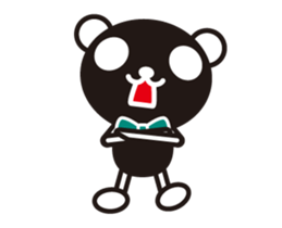 white&black panda which moves sticker #13747029