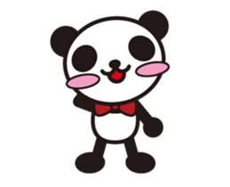 white&black panda which moves sticker #13747030