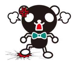 white&black panda which moves sticker #13747033