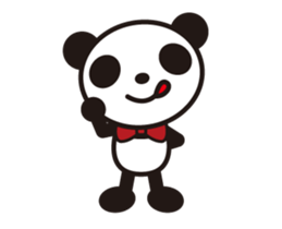 white&black panda which moves sticker #13747034