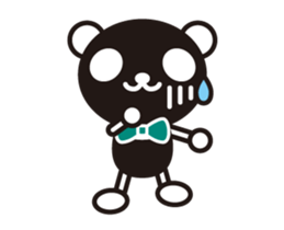 white&black panda which moves sticker #13747035