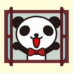 white&black panda which moves