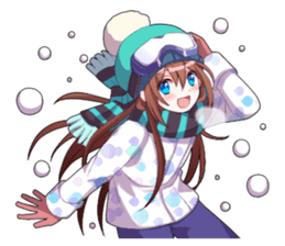 Cheerful moe girl, Meitan! -Winter [ENG] sticker #13747214