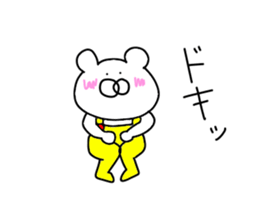 Second edition bear wearing overalls. sticker #13747725