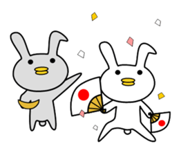 Bird rabbit sticker sticker #13747986