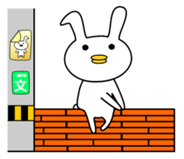 Bird rabbit sticker sticker #13747997