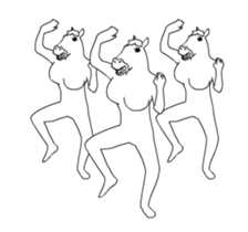 Horse woman of graffiti sticker #13748120