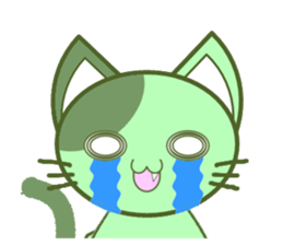 Green cat JOJO sticker #13748934
