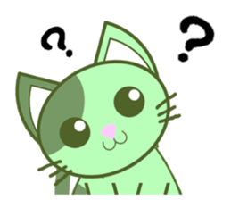 Green cat JOJO sticker #13748935