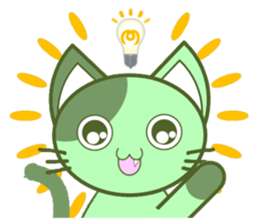 Green cat JOJO sticker #13748936
