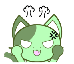 Green cat JOJO sticker #13748937