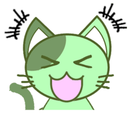 Green cat JOJO sticker #13748944