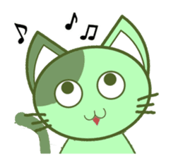 Green cat JOJO sticker #13748945