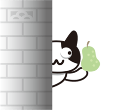 Peeping cat and Mandrillus sphinx sticker #13750549