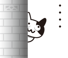Peeping cat and Mandrillus sphinx sticker #13750551