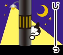 Peeping cat and Mandrillus sphinx sticker #13750560
