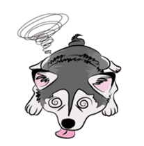 Siberian Husky named Ice sticker #13751087