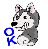Siberian Husky named Ice sticker #13751090