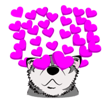 Siberian Husky named Ice sticker #13751095