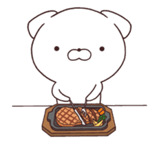 Daily Lives of cute moving white dogs. sticker #13751378